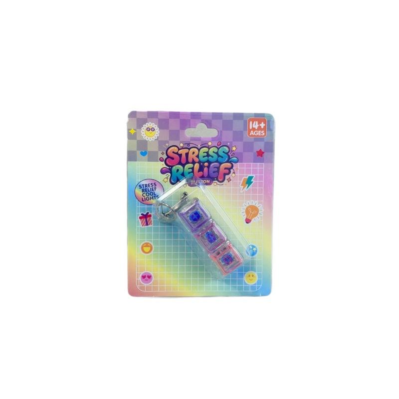 1Pcs Stress Relief Keyboard Keychain 3/4/9 Grids Creative Square Plastic Pendant Without Light Children'S Day Gift