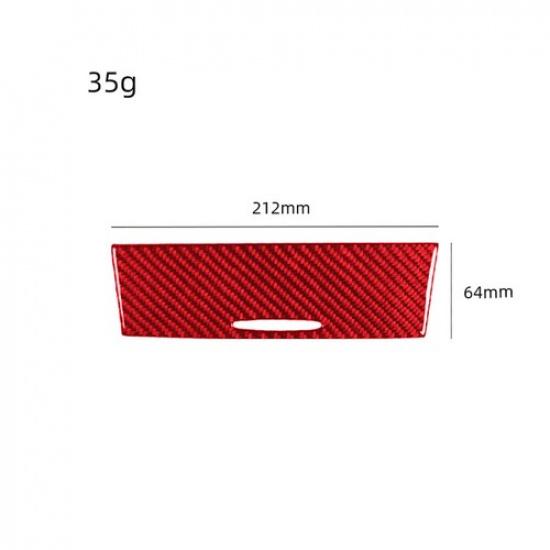 For 2015-Up Chrysler 300 Red Carbon Fiber Interior Center Storage Cover Trim