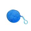 Candy Color Plush Round Coin Purse - Women's Cute Solid Wallet with ID Holder & Keyring