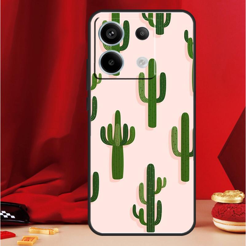 Plant Cactus Case For Xiaomi Redmi Note 14 13 12 11 15 Pro Plus Redmi 15 13 10 10C 12C 13C 14C 15C Funda