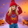 Kids' casual long-sleeved sweatshirt with Halloween print, suitable for holiday parties and everyday wear.