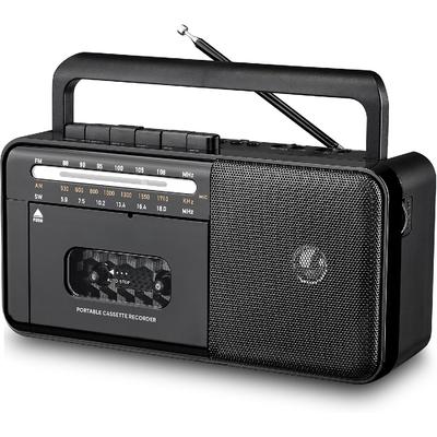 Kassettenrekorder mit Bluetooth, Boombox, AM/FM/SW-Stereoradio, Kassettenspieler/-recorder mit großem Lautsprecher und Kopfhöreranschluss, USB/TF-Karten-Player