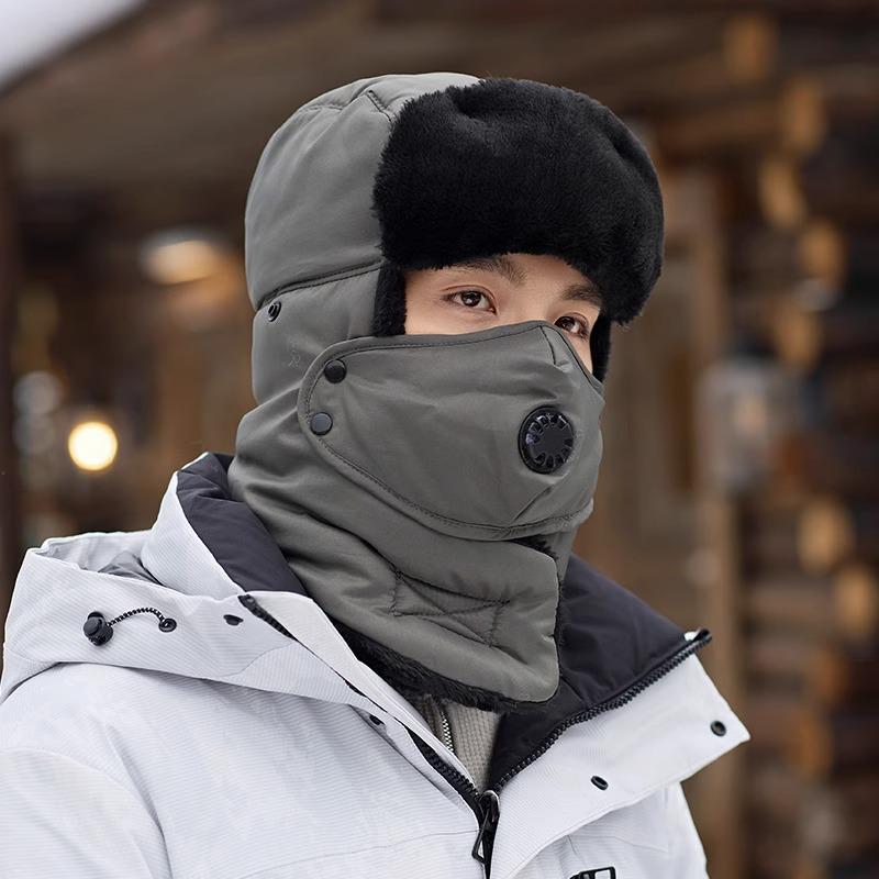 Men's Winter Lei Feng Hat: Thickened Velvet, Warm Ear Protection for Cycling and Cold Weather (2024)