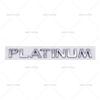 ABS 3D PLATINUM Letter Tail Badge Label Custom Body Sticker Car Emblem Suitable For Tule Waterproof Auto Decal