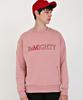 BEMIGHTY 3M Transfer Print Oversized Fleece-Lined Sweatshirt Pink