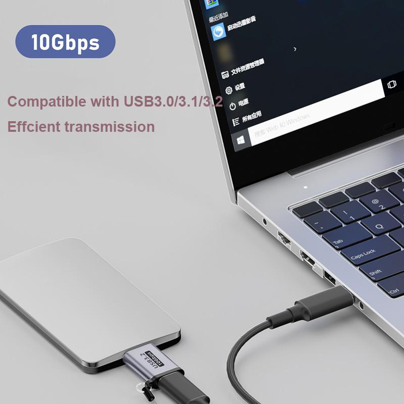 Micro B USB C 3.0 Stecker auf Typ C Buchse Adapter Typ-C USB3.0 Micro B Anschluss für externe Festplatte HDD Kabeladapter