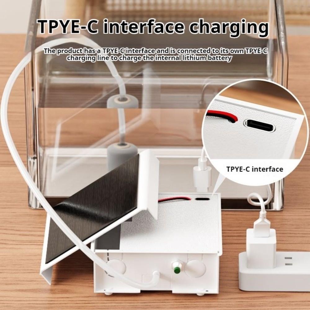 Portable ABS Solar Oxygen Pump USB Charging Five-Speed Fish Oxygen Cabinet Pump Solar Powered Ultra-quiet Oxygen Pump Fish Tank