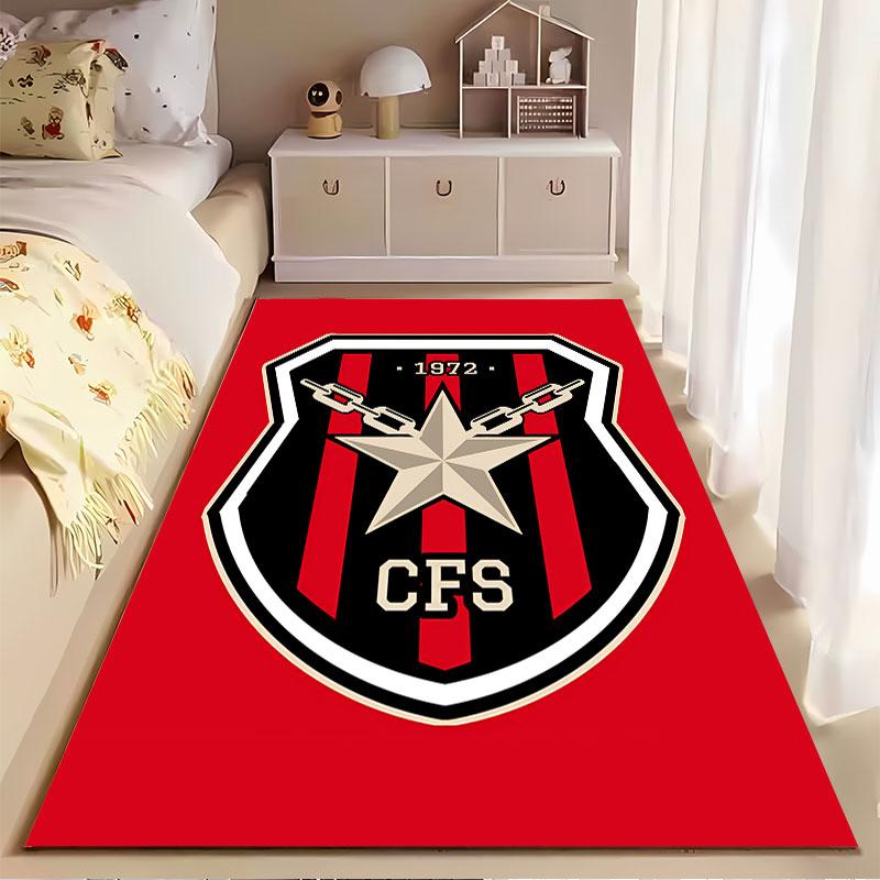 Shield Emblem with Star and Chains Suitable As a Non-slip Mat for the Living Room or Bedroom Sofa