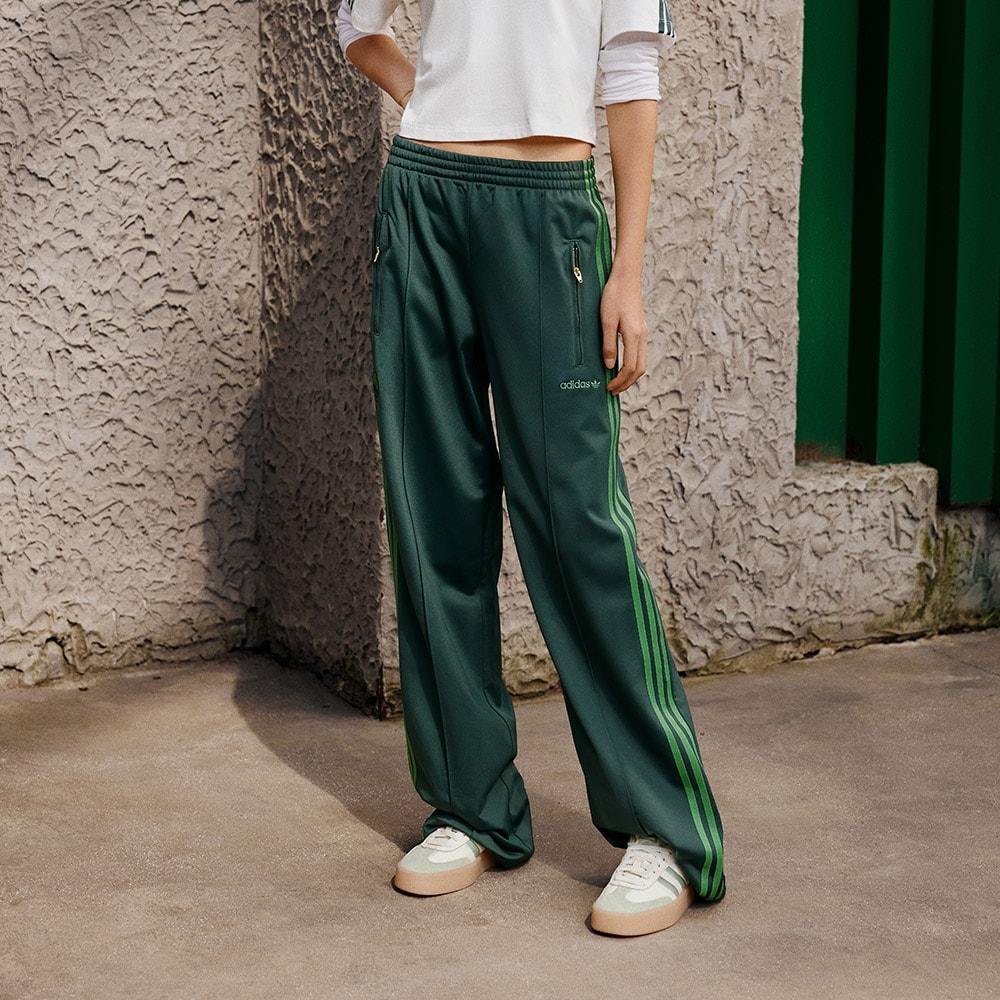 adidas Women Firebird Loose Track Pants Recycled Polyester Mineral Green IZ2670