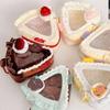 1Pcs Cute Storage Pouch Strawberry Cake Baby Bun Display Bag With Clear Window & Heart Keychain Charm For Anime Kpop Merch Decor
