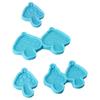 4pcs Blue Mushrooms Resin Molds Silicone Mushroom Keychain Molds Silicone Molds  Biscuits