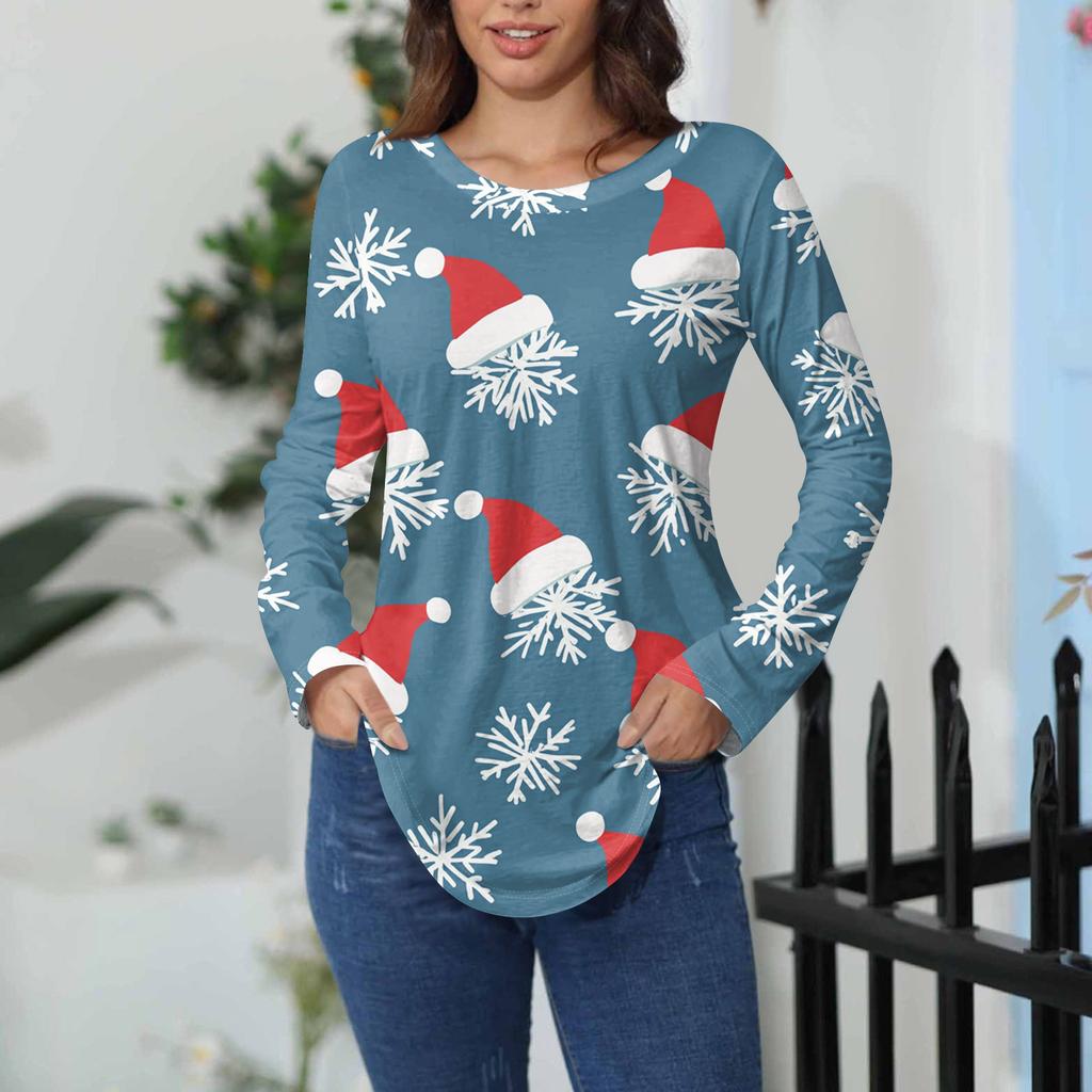 Koszulki damskie jesienne codzienne koszulki z długim rękawem bluza vintage z nadrukiem graficznym top pulower walentynki