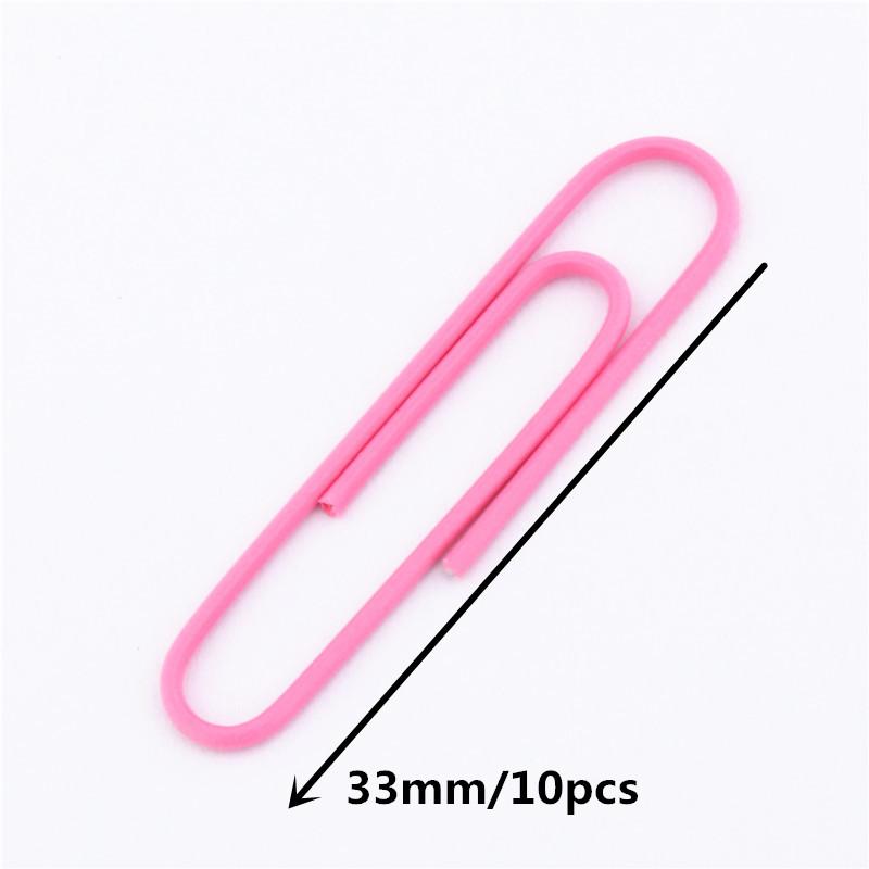 10 Colors Accessories Paper Clips Notebook Memo Pad Filing Bookmark binder Paperclips Student Office Binding Supplies Stationary