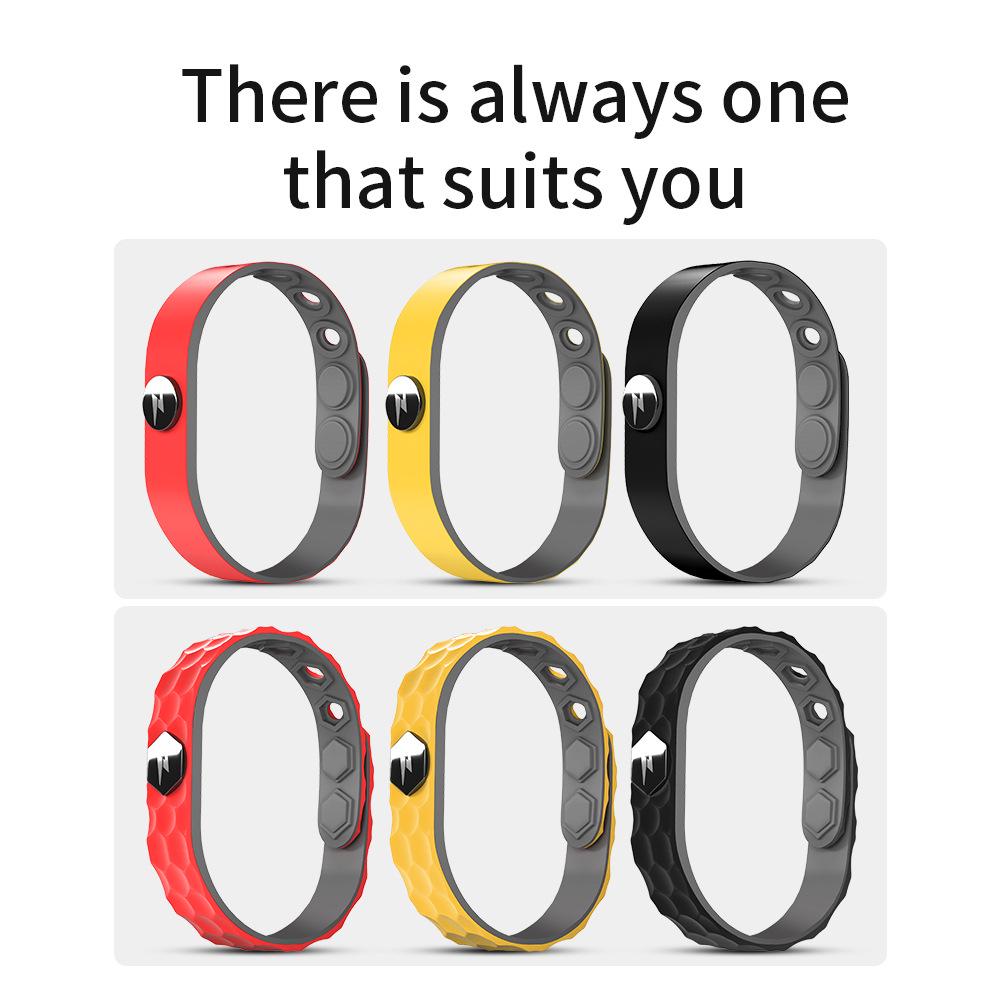 Anti-Static Diamond Pattern Silicone Wristband Bracelet Black Diamond Pattern