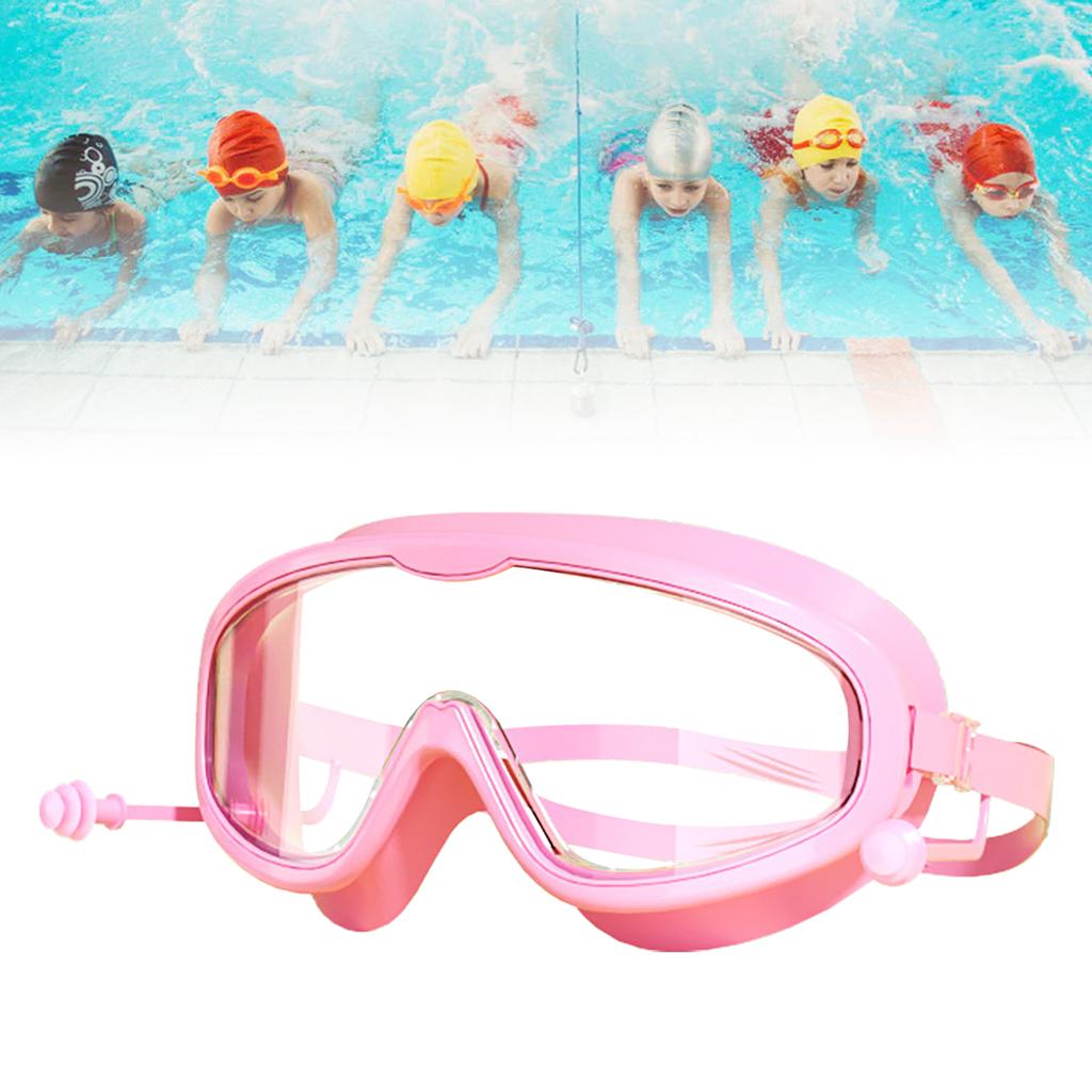 Kids Swim Goggles Large Frame Waterproof Cute Professional Swimming Glasses for Boys Girls Children