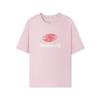 Sport Lifestyle Series Cool Fabric Knitted Soft Comfortable Short Sleeve T-Shirt Unisex Tops Gray Pink L225U049-01NX