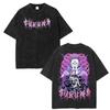 Anime Jujutsu Kaisen Ryomen Sukuna Printed Tee Men Women Washed Cotton T-shirts Short Sleeve Vintage T Shirt Harajuku Tshirt