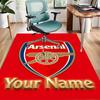 A-Arsenal Design Area Rug Personalized Name- Non-Slip, Soft & Cozy Floor Mat for Living Room, Office - Indoor/Outdoor Carpet