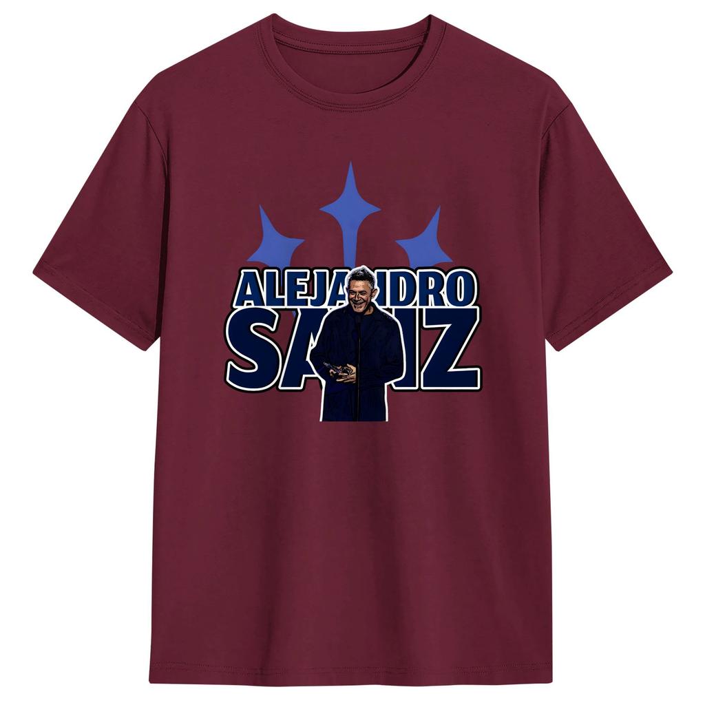Harajuku TShirt Beach Alejandro Sanzs Hipster T Shirts Spanish 2026 Tour Pure Cotton Tee Shirt for Unisex Y2K Retro Cheap Tops