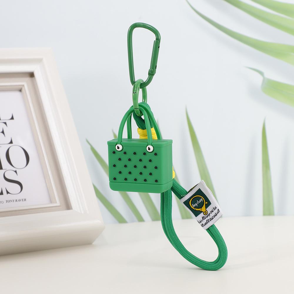 Women's Simulation Beach Bag Keychain Car Hanging Decorative Pendant Ornaments Fashionable Bag Accessory