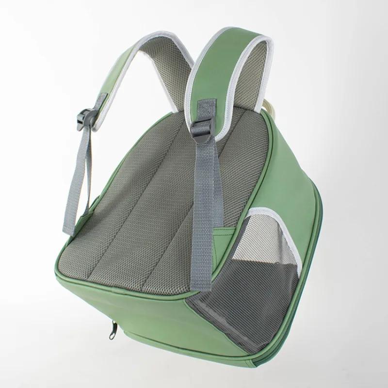 Portable Pet Carriers Bag Breathable Cat Dog Backpack Outgoing Travel Transparent Pets Handbag with Locking Safety Zippers
