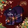 Carbon neutral Christmas T-shirt for children, loose and environmentally friendly snowflake top