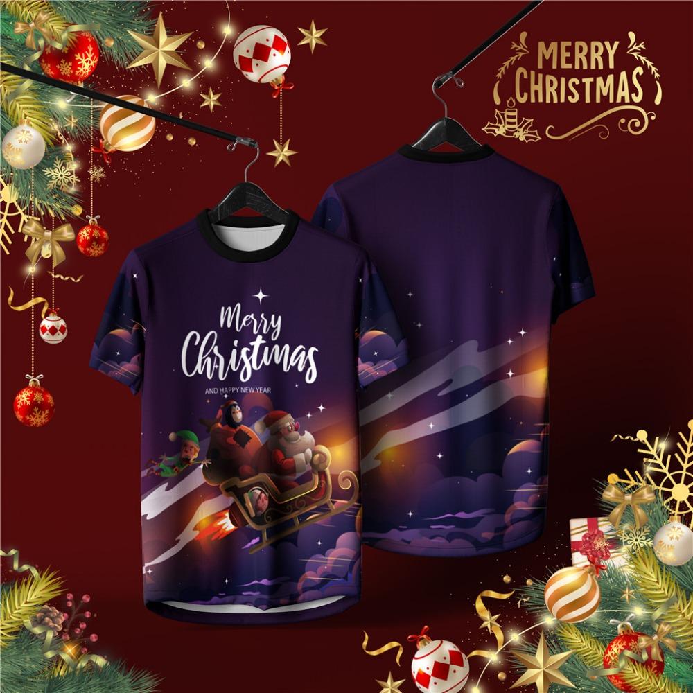 Carbon neutral Christmas T-shirt for children, loose and environmentally friendly snowflake top