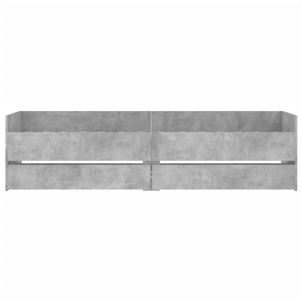 Bed with Drawers Concrete Grey 75 X 190 Cm