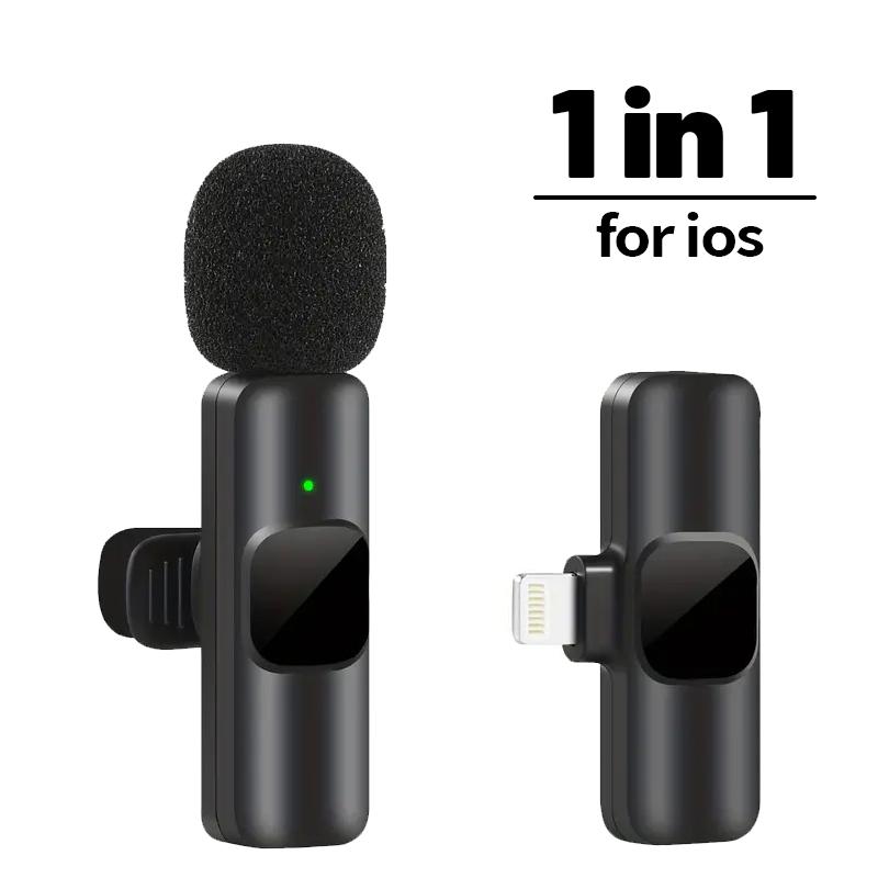 

New Wireless Lavalier Microphone Portable Audio Video Recording Mini Microphone for ios iPhone ipad Camera Live Gaming Phone