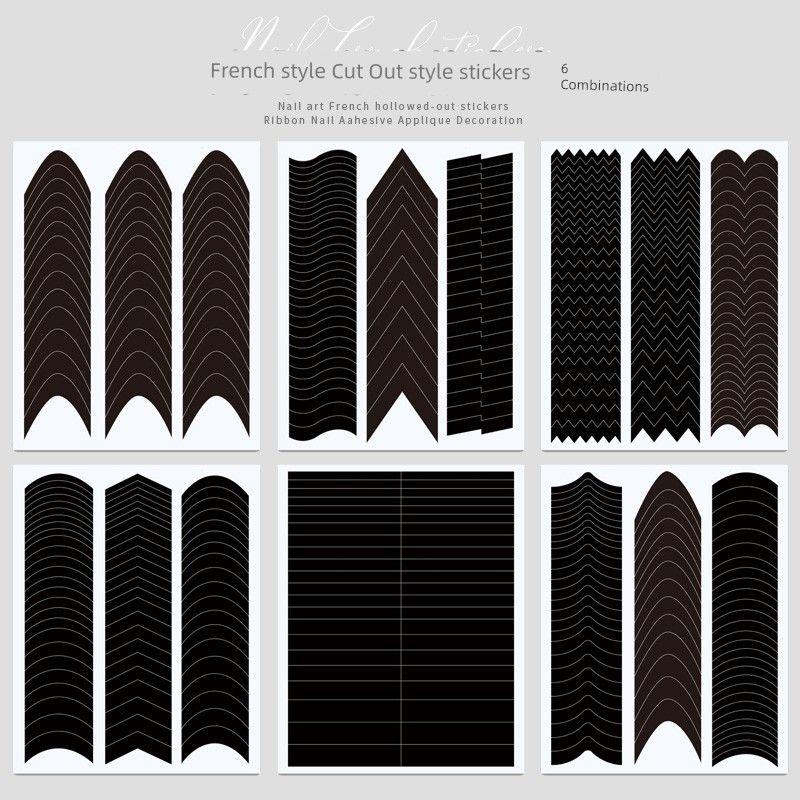 

Чун Ю Полая Трафаретная Роспись Улыбка Наклейка для Ногтей TH428 French Cut Out stickers 6