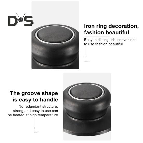2Pcs Pot Lid Knobs Set Universal Universal Pot Lid Top Replacement Knob for Casserole Glass Pot Lid Heat Resistant Anti-Slip Grip Easy Installation