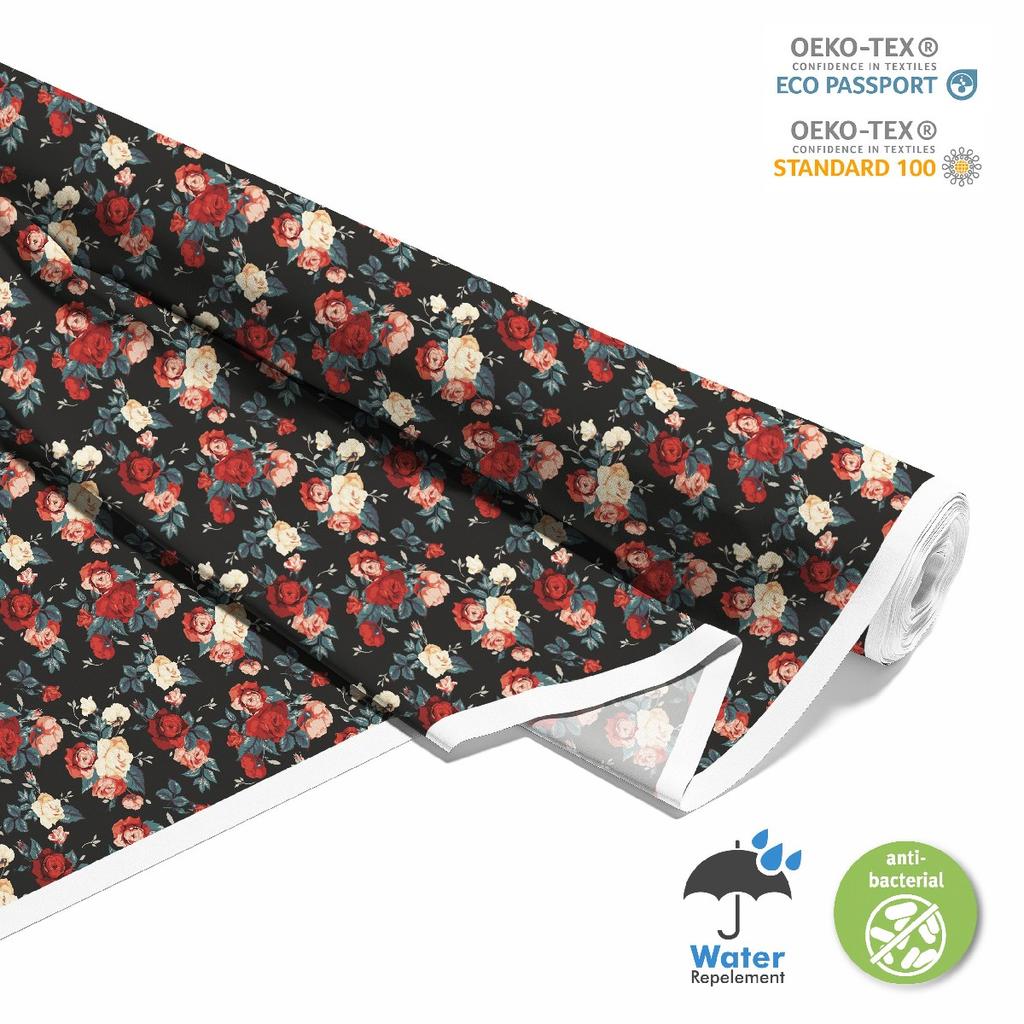 Outdoor Dekostoffe Oxford - Motiv Rosen I Dx073