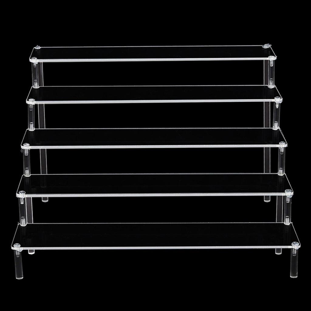 Clear Ladder Tier Acrylic Rack Figure Desktop Display Stand Holder