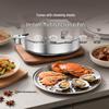 KOBACH 304 Stainless Steel 6L Pressure Cooker with Steamer
