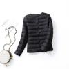 Womens Lightweight Short Down Jacket No Collar Thin Inner Layer Warm Fashionable Plus Size Outerwear