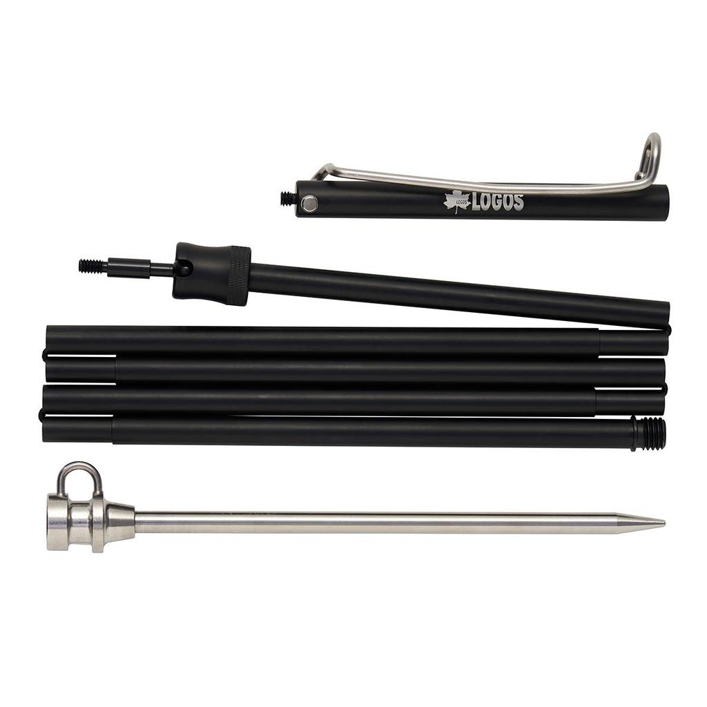 LOGOS Earth Stick Lantern Pole 71905004, Black, Approx. 15cm Wide X 2.5cm Deep X 141cm High