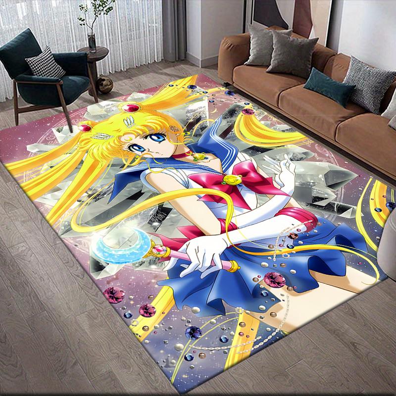 Sailor Moon Tsukino Usagi Main Area Rug, Sailor Moon Fan Cozy Carpet, Perfect Gift.chl