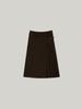 Polneua Agrafe Pleats Skirt (Brown)
