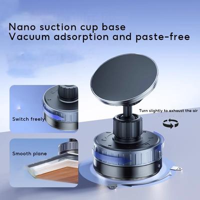 Eary Car Phone Holder for Magsafe Suction Cup Strongest Magnetic 360 Rotation Car Phone Stand Mount for Car Accessories for Men