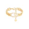Gold Plated Metal And Silver Tone Imitation Crystal Montaigne Bracelet Women Bracelet B1630MTGCY-D03S