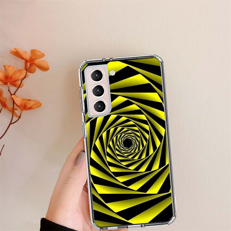 Chaotische Hypnose Klare Handyhüllen für Samsung S26 Ultra Galaxy S25 Edge S24 S23 FE S21 Plus S20 S22 S10 Hülle Gemustert Kompati