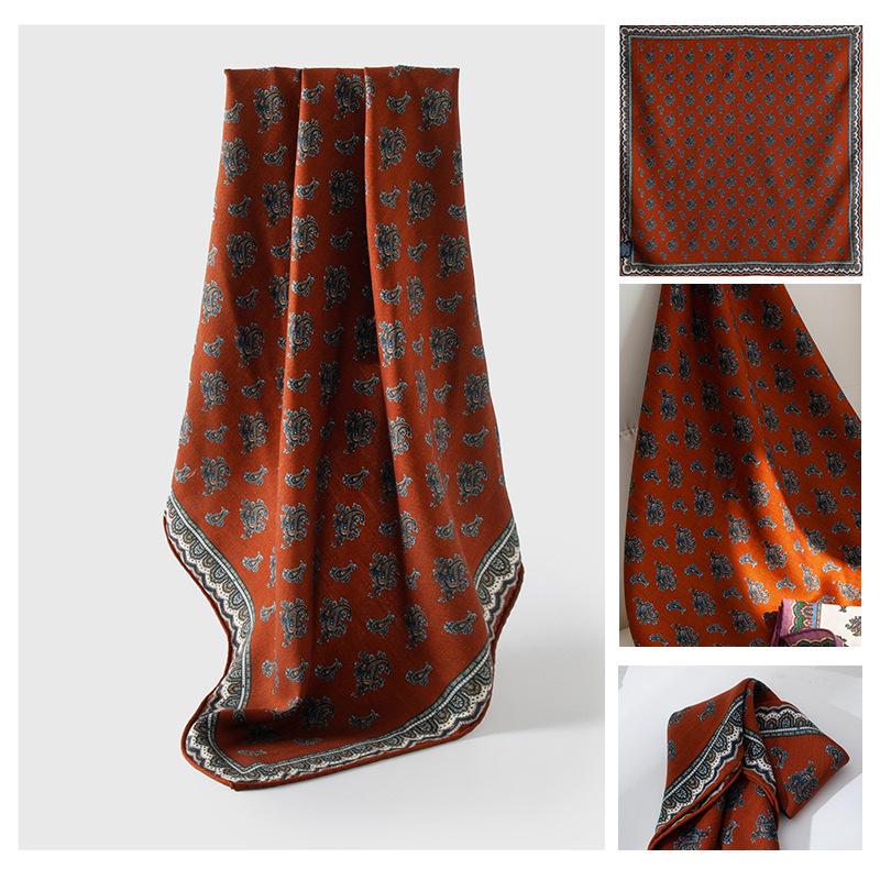 Elegant Versatile Double-Sided Cashew Print Scarf: Fashionable Neckwear, Sun Protection & Warm Shawl for Women