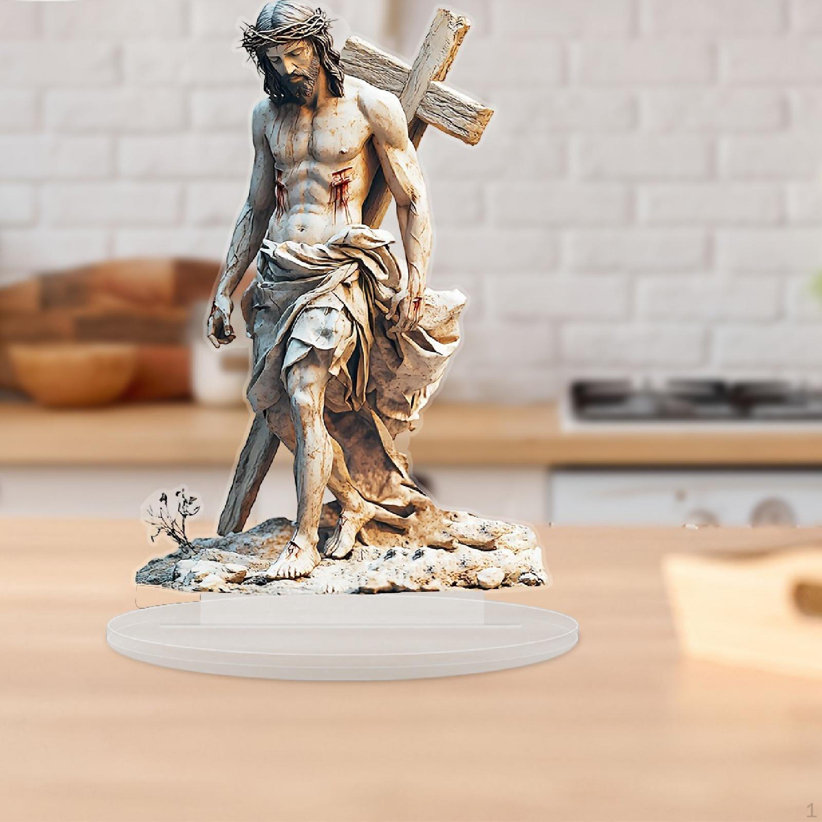 

2D Религиозный Орнамент Акрил Художественное Ремесло Подарочный Декор Настольного Декора для Каминной Полки Внутренней Подставки Под Телевизор Бизнес Style B