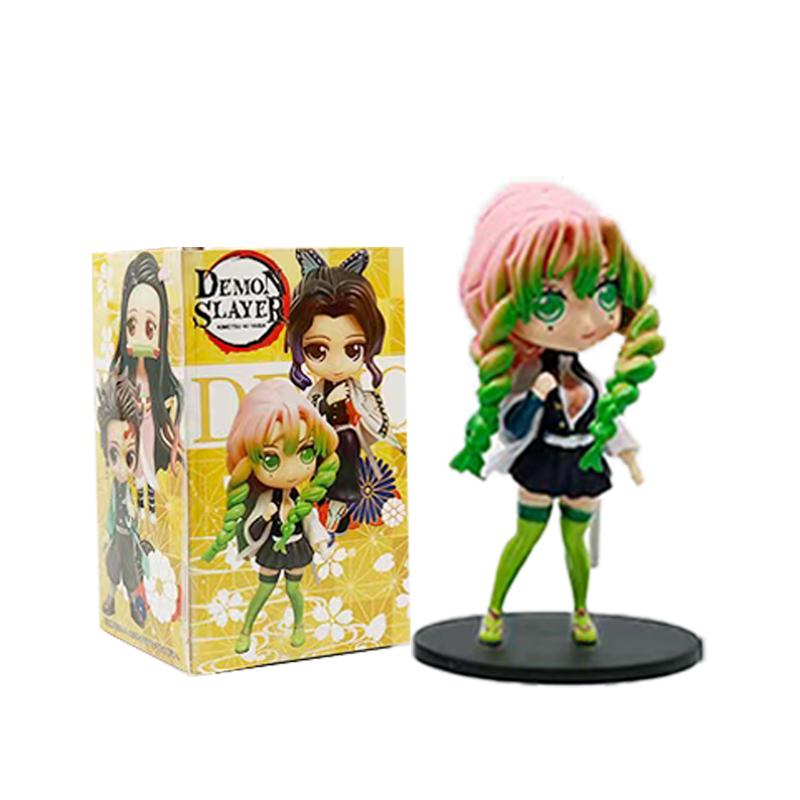 8pcs Anime Demon Slayer blind box Tanjiro Kamado Nezuko cartoon figure PVC model ornament child Christmas Halloween gift