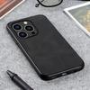 For iPhone 15 Pro Max PC+TPU+PU Leather Anti-Scratch Phone Case Cowhide Texture Back Cover