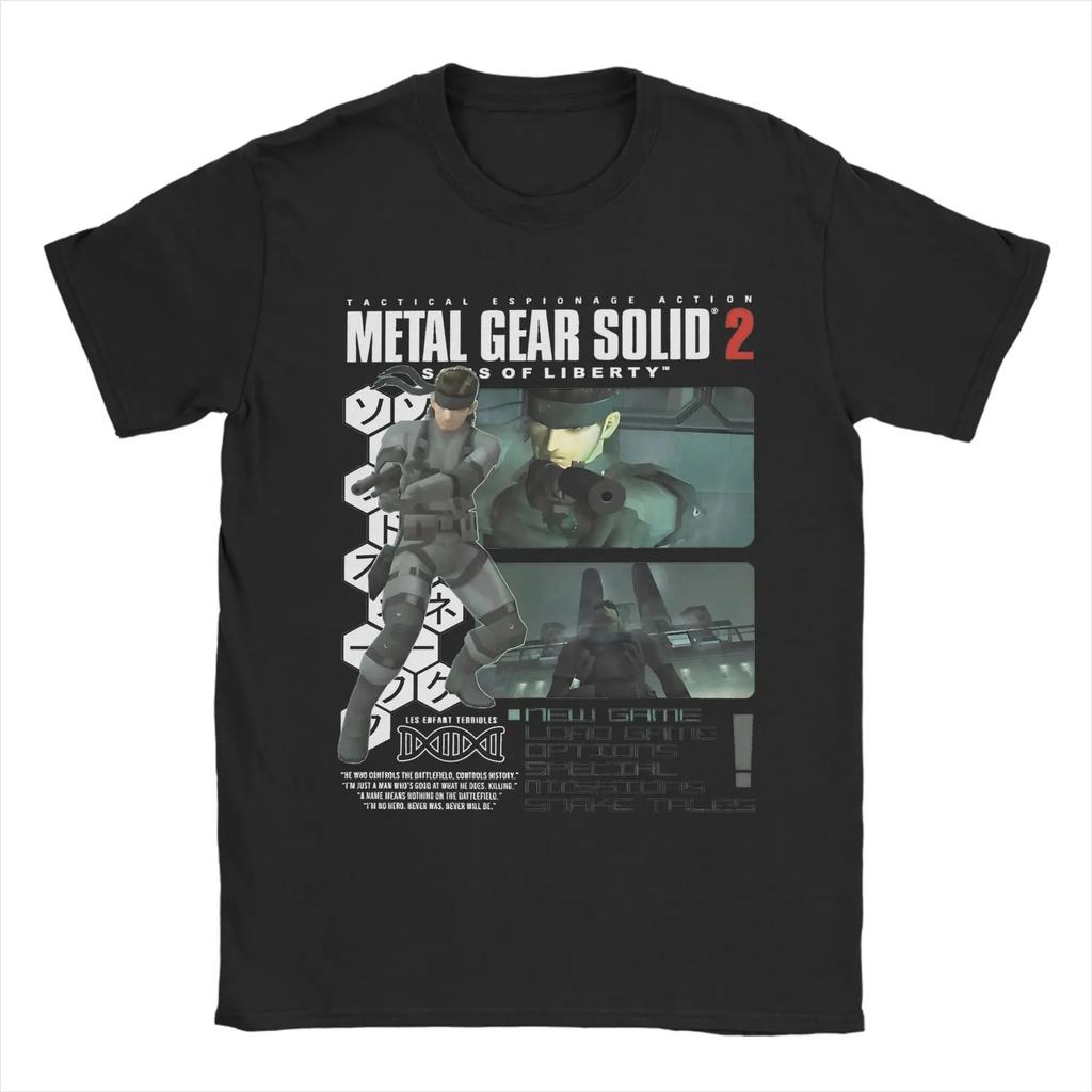 Bestseller Classic Action Game Metal Gear Solid Printed TShirt Unisex Loose Crew Neck Pure Cotton Short Sleeve Tshirt