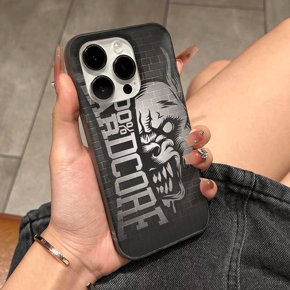 100 Hardcore Dog To The Bone Soft Corrugated Transparent Phone Case For IPhone 17 15 16 11 12 13 14 Pro Max Plus Pro