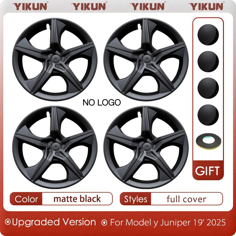 4PCS Full Cover Wheel Cover Replacement Performance for Tesla New Model Y Juniper 19 Inch Crossflow Wheel Caps Hubcap 2025 2026 19 inch 2025