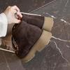 2025 Autumn British Retro Lace-up Leather Ankle Boots, 7CM Thick Sole for Height Boost, Stylish Martin Boots for Women