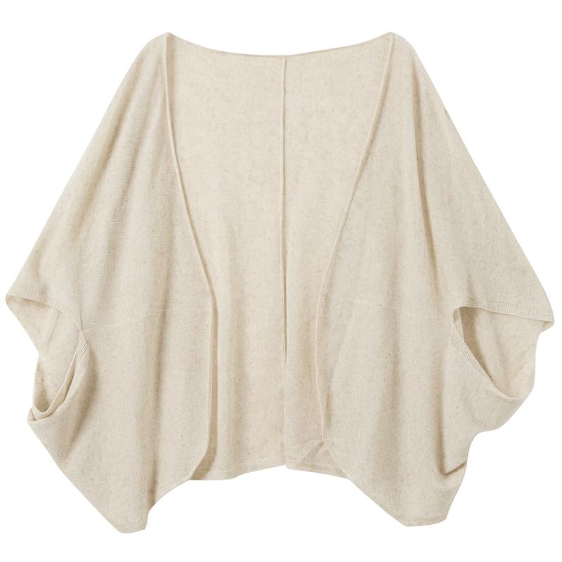 Sancai Linen Blend Relaxed Knit Shawl